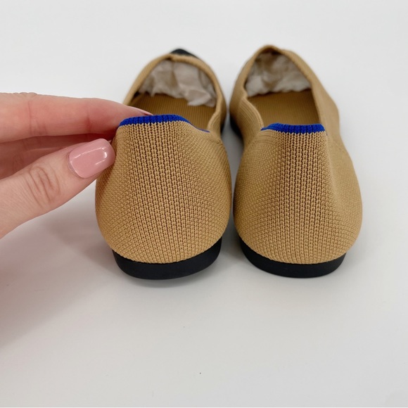 Rothy's Two-Tone Black and Tan Point Loafers - Picture 5 of 7